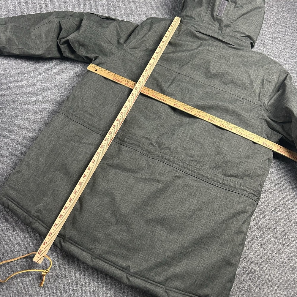L.L.Bean Coat Mens XL Grey Hooded TEK Insulated Parka Faux Fur Trim Winter - Picture 6 of 6